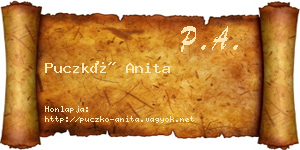 Puczkó Anita névjegykártya